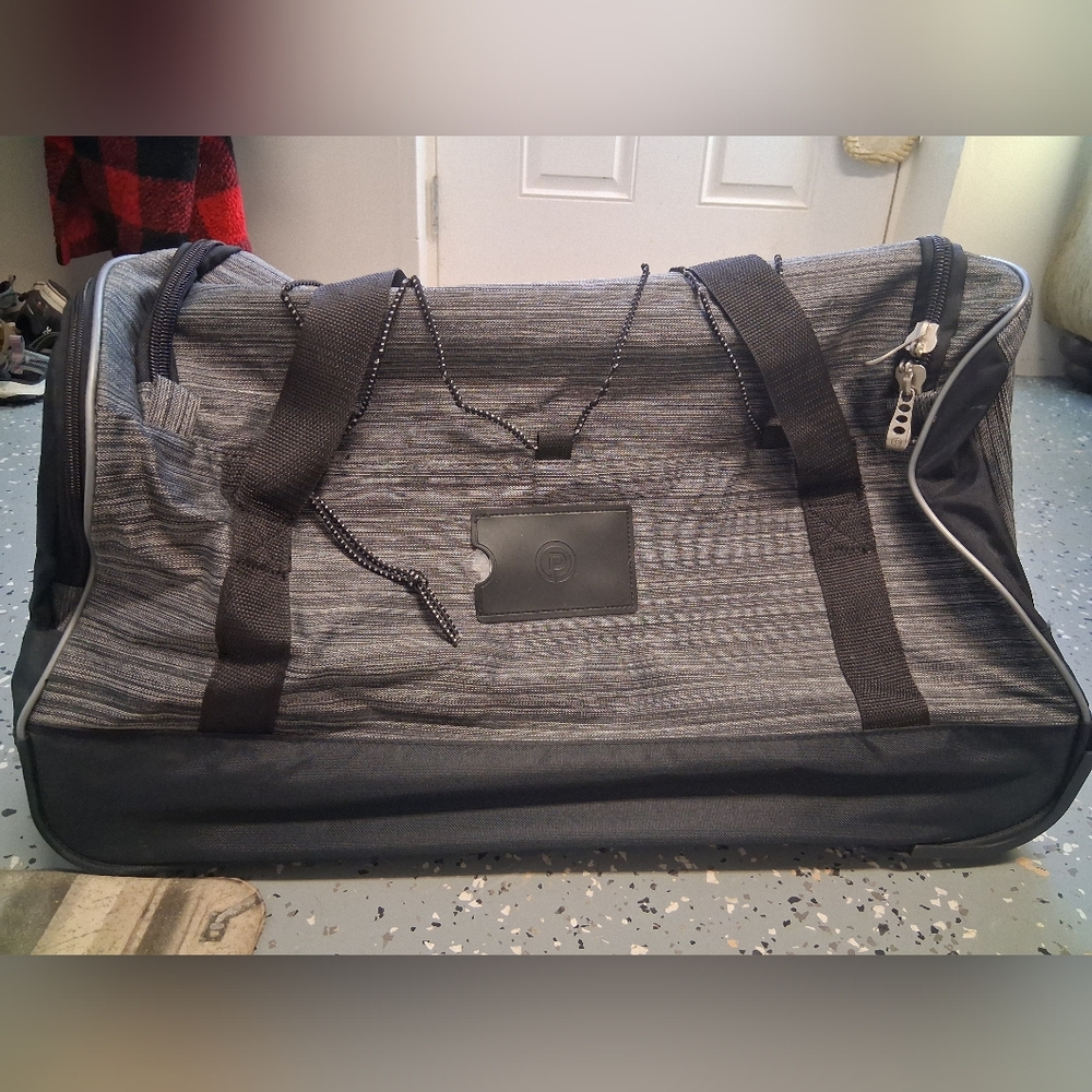 Stylish Black and Gray Men's Duffel Bag